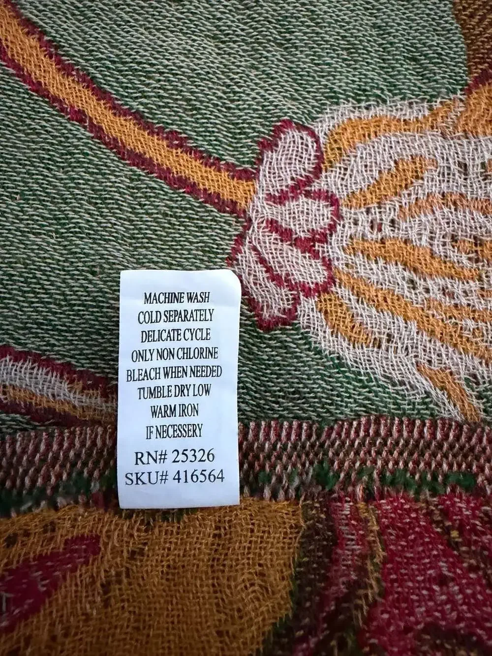 World Market Floral Tapestry Throw